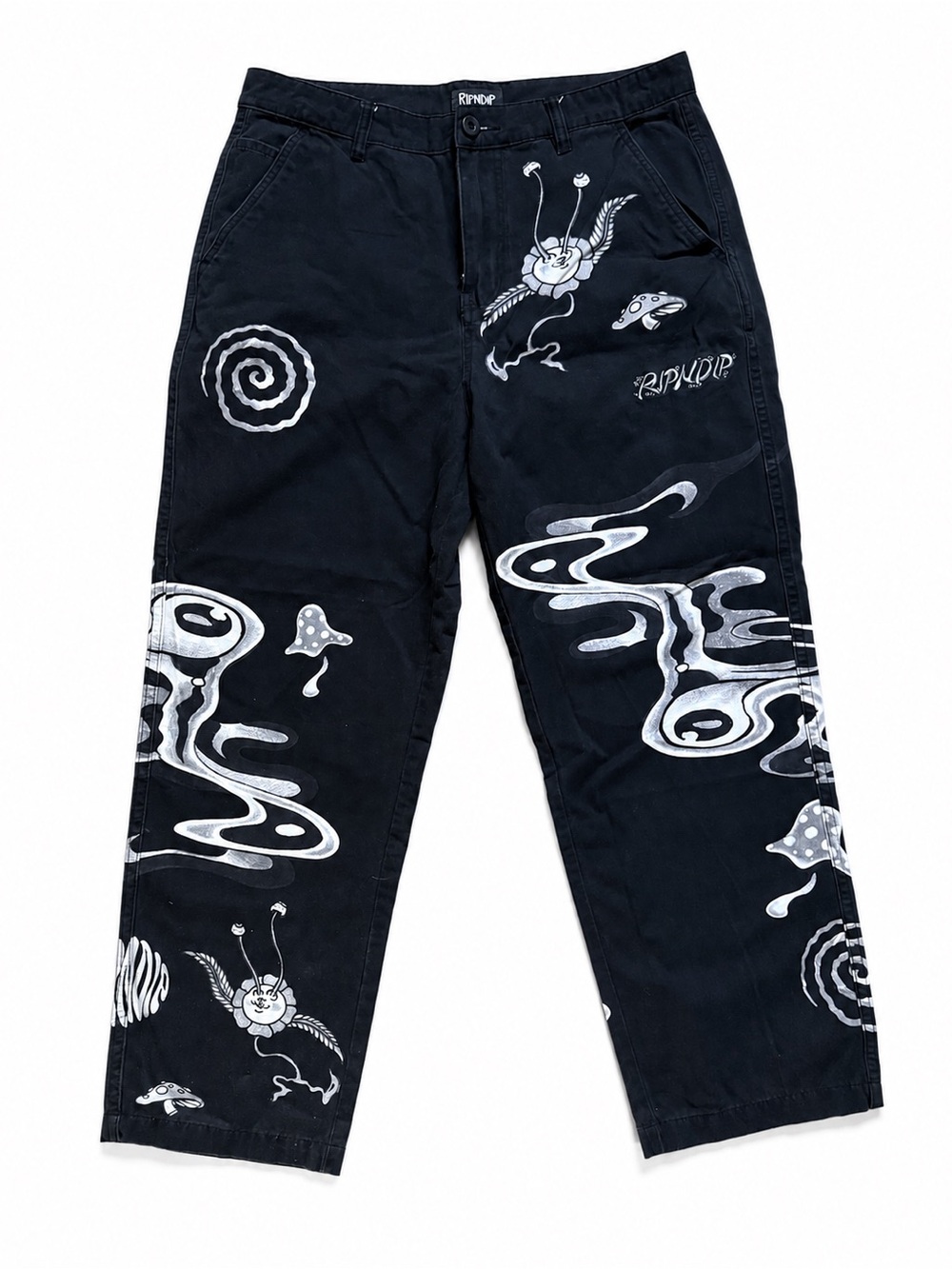 RIPNDIP Black Graphic Pants Size 34 Y2K